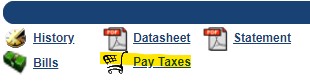 shows where to click to pay taxes